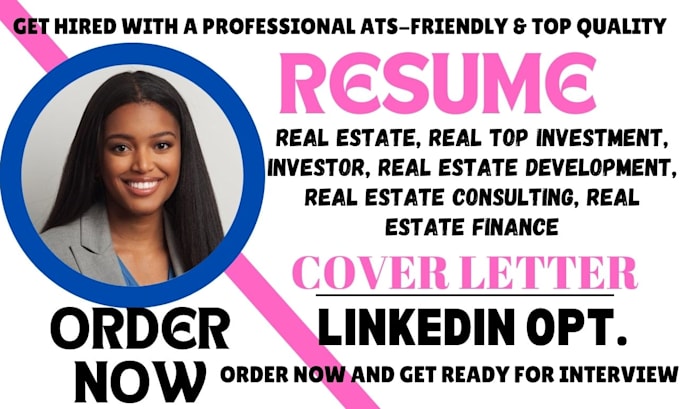 Gig Preview - Write real estate, investment, project management, property management resume