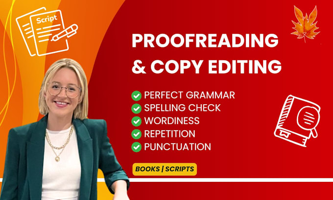 Gig Preview - Proofread your book or script