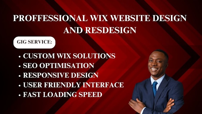 Gig Preview - Design stunning wix website design and redesign, mobile responsive, SEO friendly