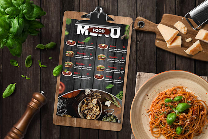 Gig Preview - Design modern menu , restaurant menu