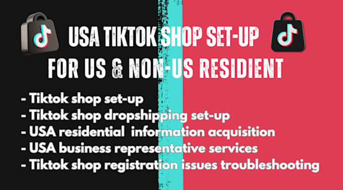 Gig Preview - Create USA tik tok agency account setup USA tiktok shop ads for non usa resident