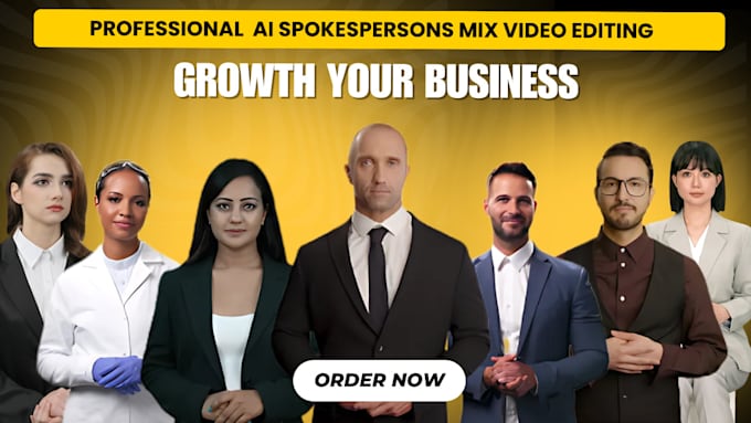 Gig Preview - Create an ai spokesperson video and edit and mix it