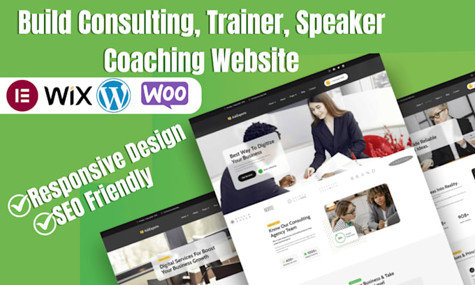 Gig Preview - Build online coaching website, trainer website, consulting website design