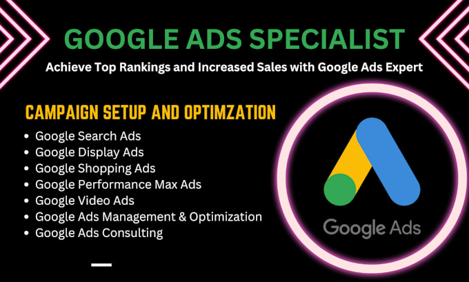 Gig Preview - Be your google ads specialist for PPC campaigns