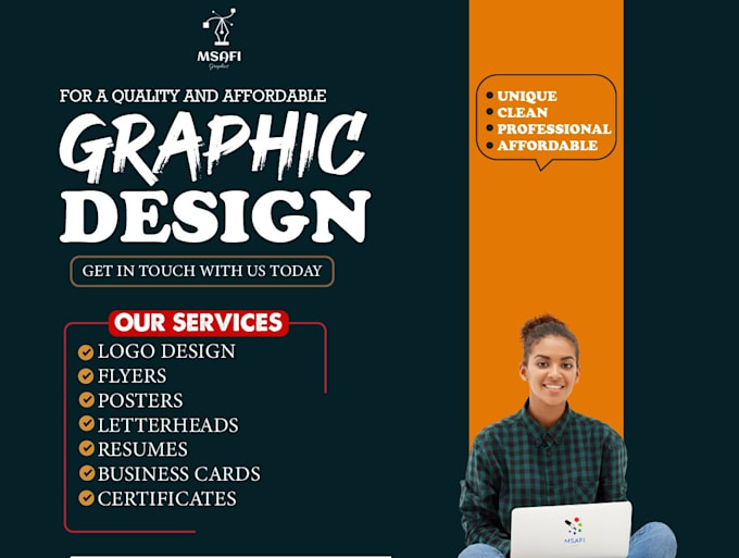 Gig Preview - Design stunning graphics and write professional resumes and cover letters