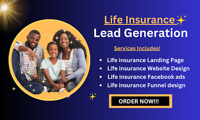 Gig Preview - Generate exclusive life insurance final expense insurance lead insurance website