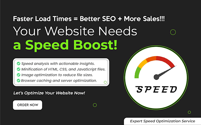 Gig Preview - Do the best speed optimization for your website speed test