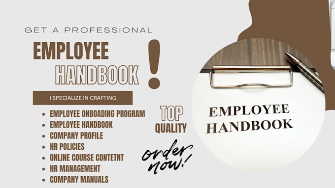 Gig Preview - Write, edit and design employee handbooks, company profile, onboarding program