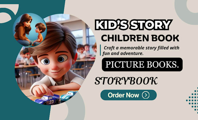 Gig Preview - Be your children story book writer, kid story book writing illustation