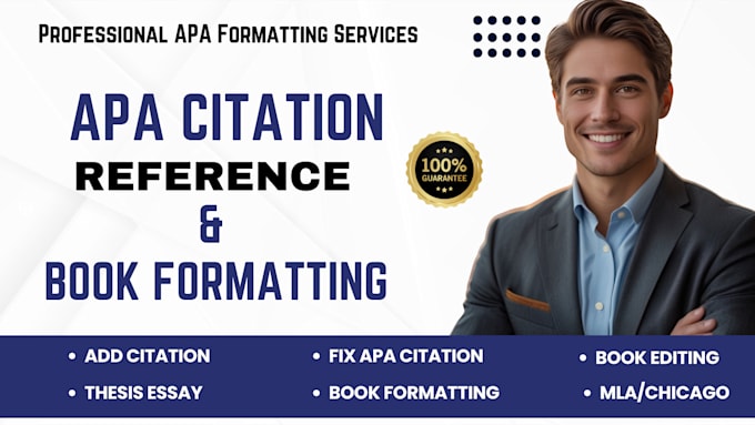 Gig Preview - Fix apa citation reference proofread thesis essay book editing and formatting