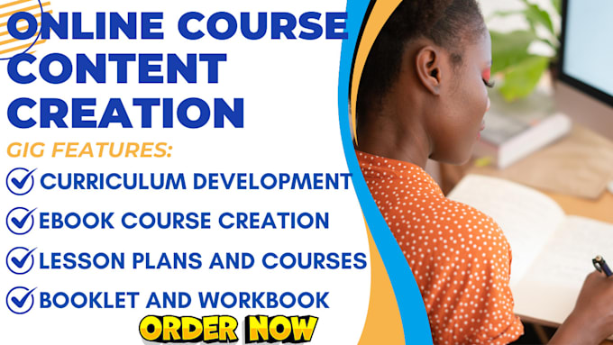 Gig Preview - Create online course content training manual course creation ppt lesson plan