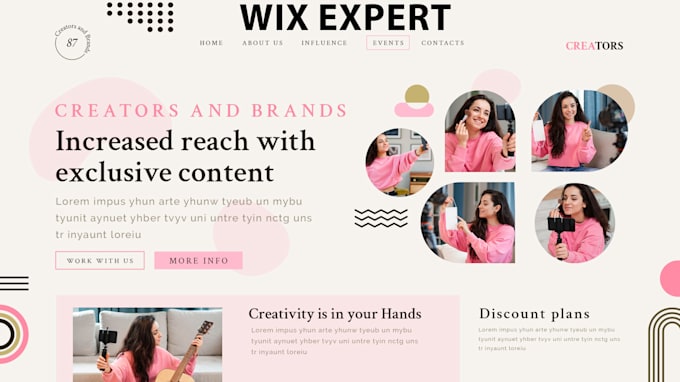 Gig Preview - Be wix expert wix editor x studio wix booking membership website wix blog form