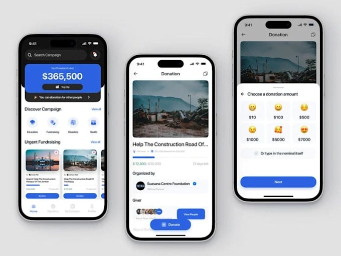 Bestseller - design fundraising website crowdfunding app ngo donations app fintech bank app