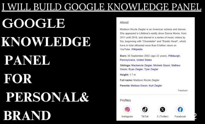 Gig Preview - Create a lifetime approve google knowledge panel for both personal and brand