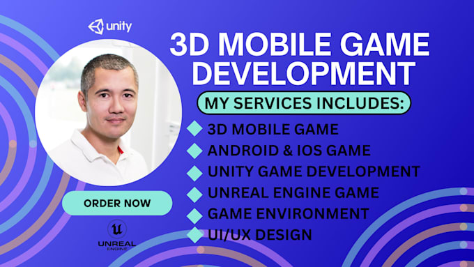 Gig Preview - Design 2d, 3d unity mobile game development, develop 3d unity mobile game