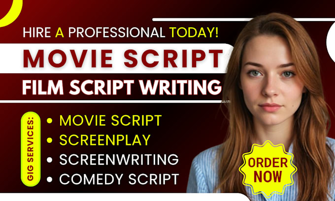 Gig Preview - Do script writing movie script film script screenplay screenwriting scriptwriter