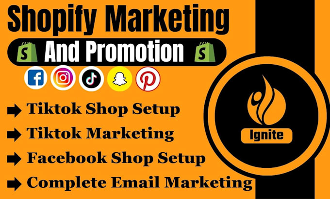 Gig Preview - Do shopify marketing facebook instagram tiktok shop ads campaign setup