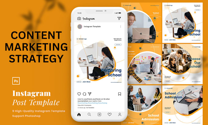 Gig Preview - Create your professional instagram content strategy social media strategy