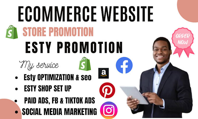 Gig Preview - Set up esty shop, esty shop promotion esty seo shopify digital product listing