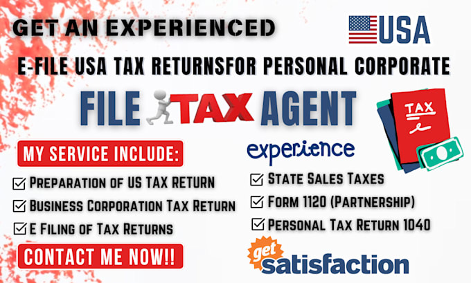 Gig Preview - Minimize your US tax filings 1040 1065 1120 returns US company accounts tax