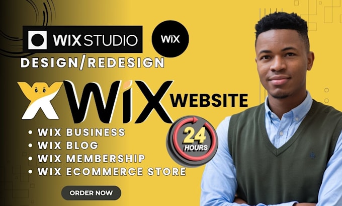 Gig Preview - Wix website design, fix wix bug error issues, wix database, wix studio website