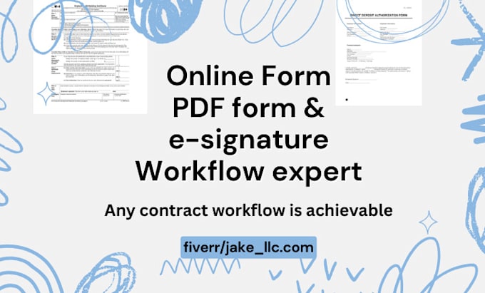 Gig Preview - Set up a flawless fillable PDF online form with adobe acrobat pandadoc docusign