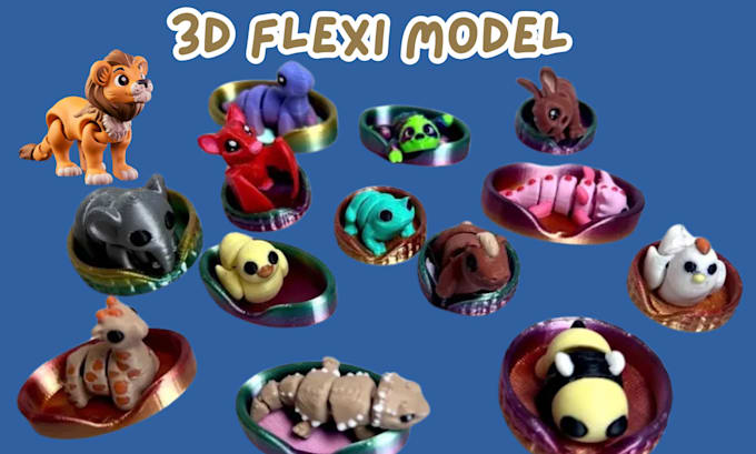 Gig Preview - Sculpt 3d articulated model 3d bjd 3d toy 3d doll flexi model for 3d printing