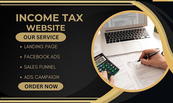 Gig Preview - Income tax leads income tax landing page tax preparation lead generation tax