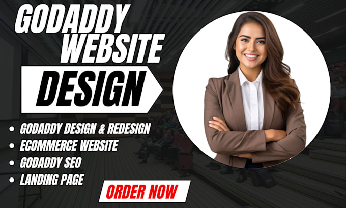 Gig Preview - Godaddy website design,godaddy redesign and godaddy website design,godaddy