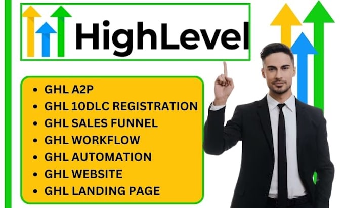 Gig Preview - Do gohighlevel website a2p 10dlc registration ghl sales funnel workflow expert