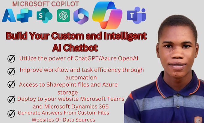 Gig Preview - Build your custom and intelligent ai chatbot using microsoft copilot studio