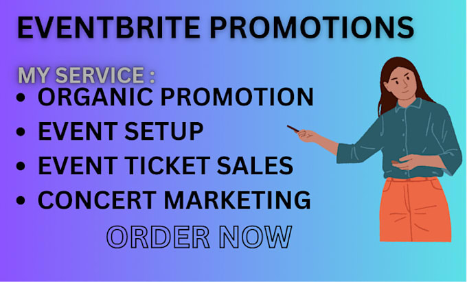 Gig Preview - Set up an event on eventbrite, manage, promote your event to increase attendee