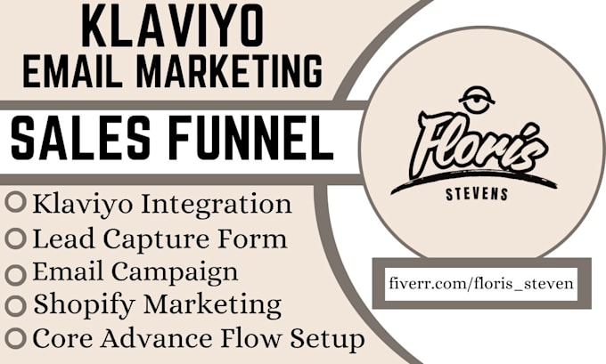 Gig Preview - Setup mailchimp klaviyo shopify ecommerce email marketing flows sales funnel