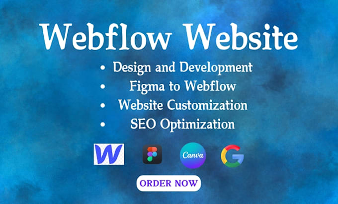 Gig Preview - Custom webflow website design figma to webflow website seo optimization