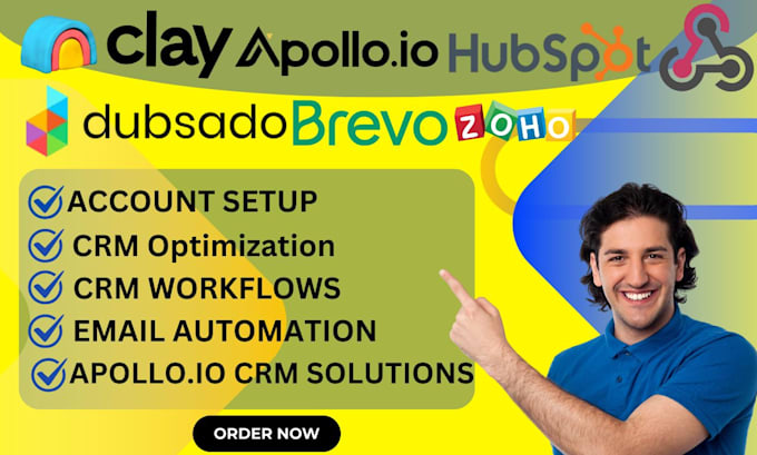 Bestseller - do clay com, apollo io hubspot, zoho CRM workflow with dubsado and webhook