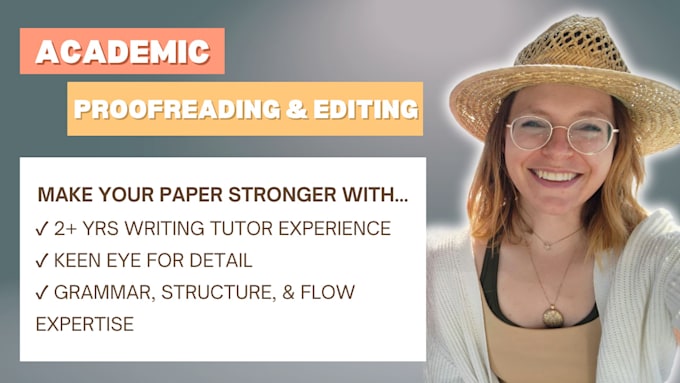 Gig Preview - Proofread and edit your academic paper