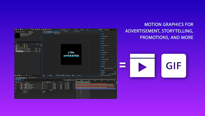 Gig Preview - Do mini 2d motion graphics videos or gifs