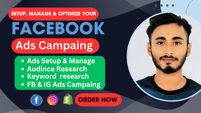 Gig Preview - Setup and manage facebook ads meta ads and  instagram marketing manager