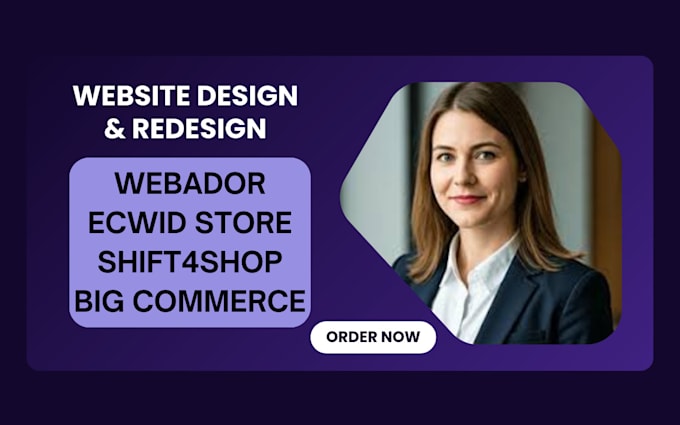 Gig Preview - Do webador website shift4shop ecwid store and bigcommerce website