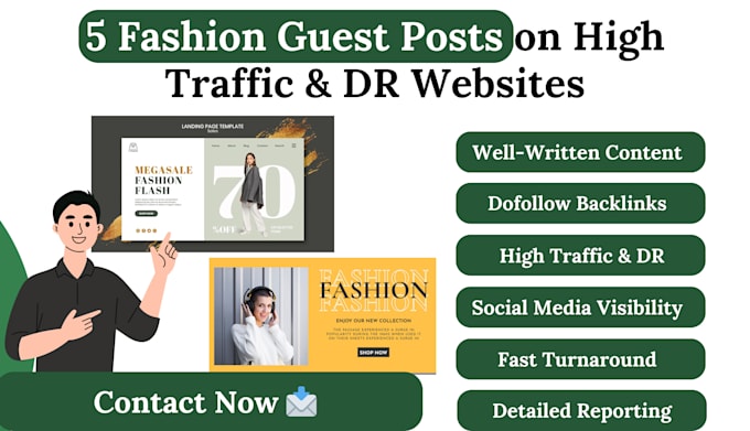 Gig Preview - 5 fashion guest posts on high traffic and DR websites