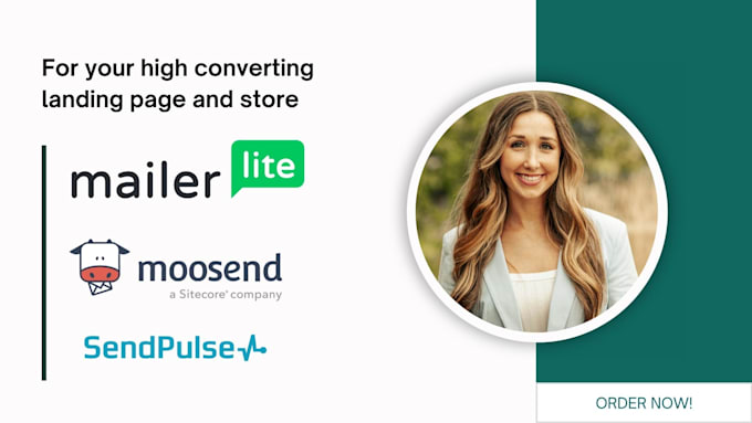 Gig Preview - Create a conversion focused landing page on mailerlite moosend sendpulse