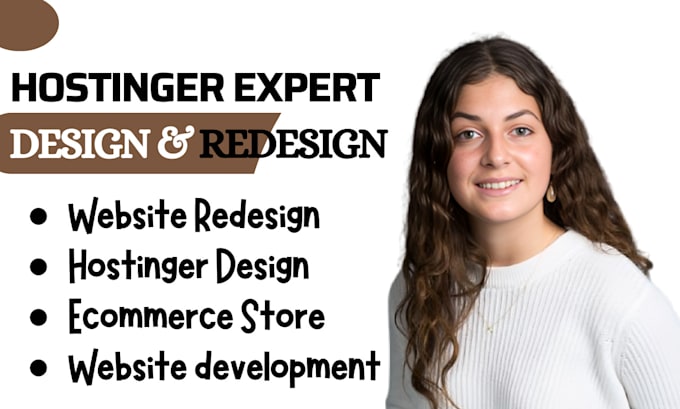 Gig Preview - Create hostinger website design hostinger redesign hostinger website development