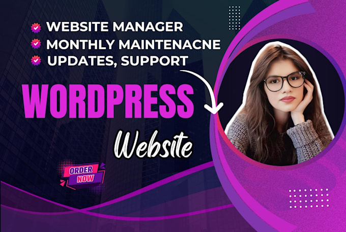 Gig Preview - Be your website manager for wordpress maintenance