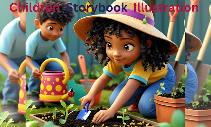 Gig Preview - Illustrate children story book, story book illustration, children book