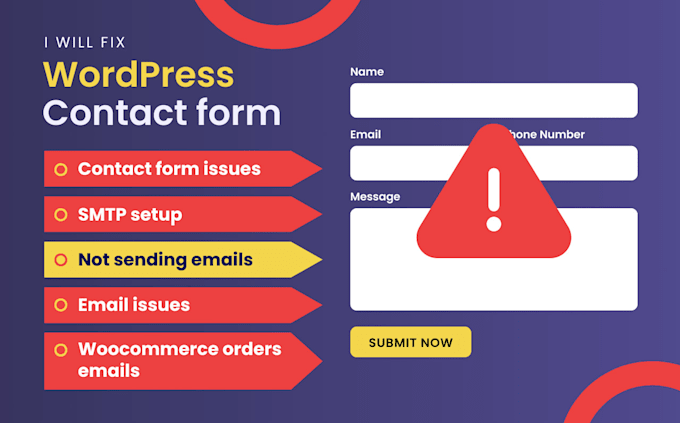 Gig Preview - Fix wordpress contact form 7, email issues, SMTP errors, etc