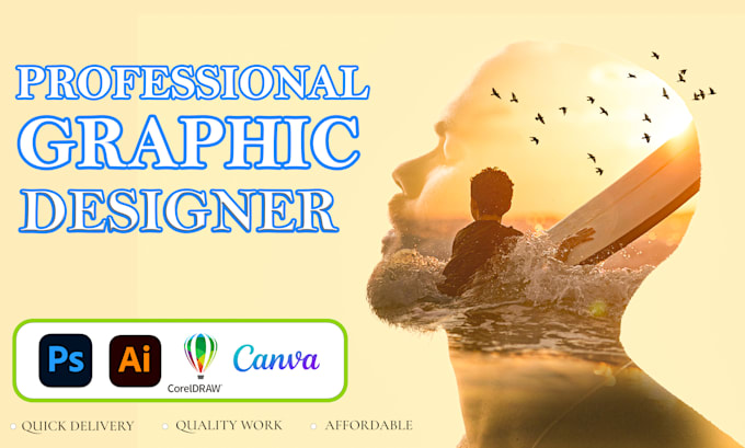 Bestseller - do any graphic design logo design project in photoshop illustrator canva