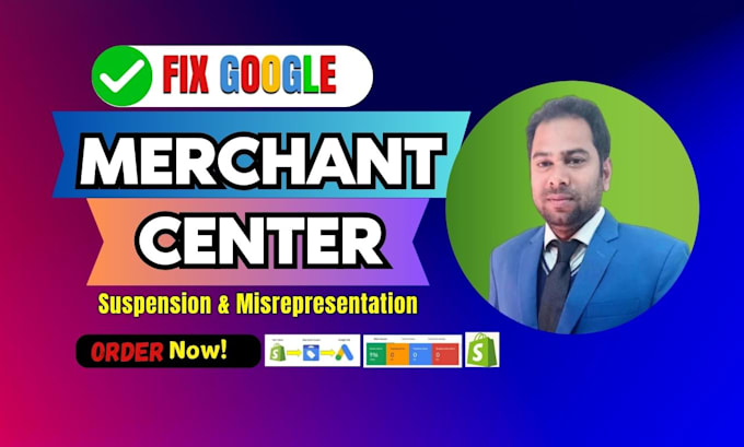 Gig Preview - Fix shopify google merchant center suspension misrepresentation, verify website