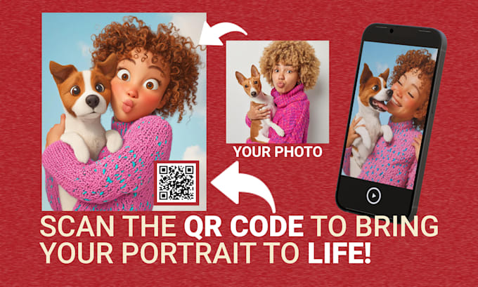 Bestseller - create a custom pixar style portrait that comes to life, perfect gift