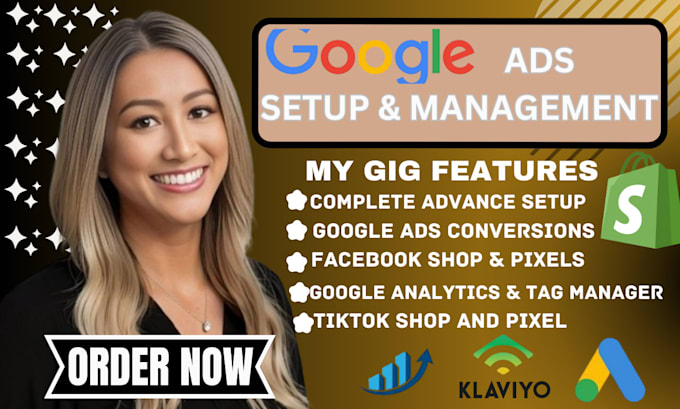 Gig Preview - Set up google ads, meta ads, klaviyo marketing for ecommerce store