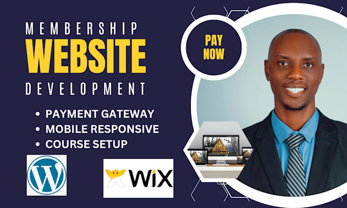 Gig Preview - Subscription website membership website ultimate member wix  wordpress